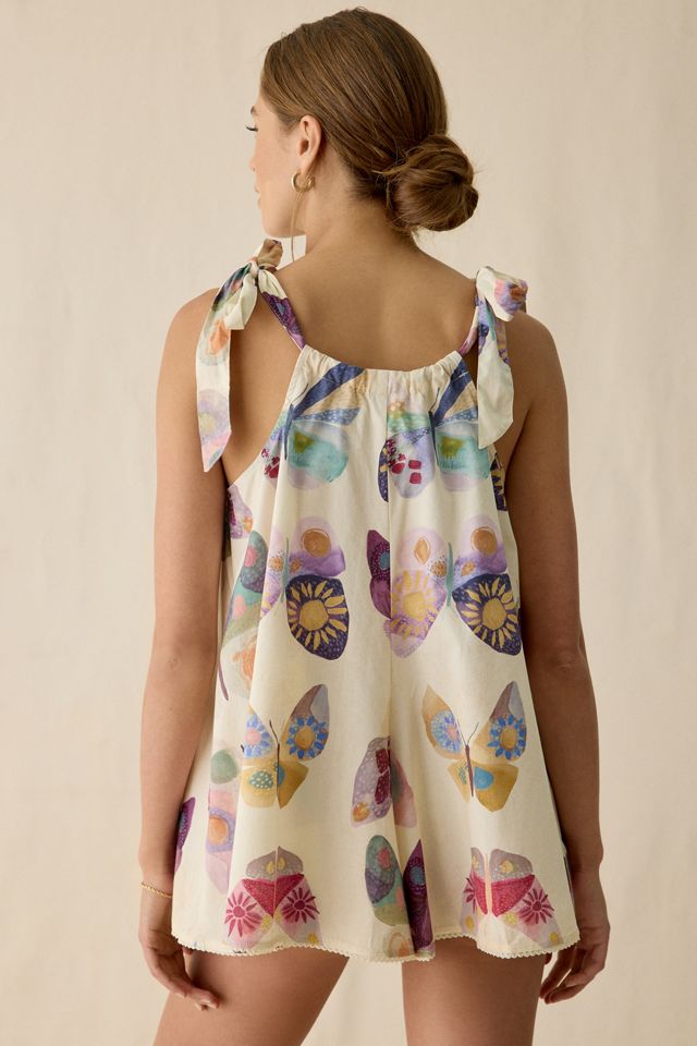 Out From Under Sweetie Pie Tie-Strap Cotton Sleep Romper #2