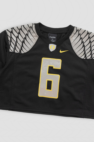 Frankie Collective Rework Oregon Ducks Crop Football Jersey
