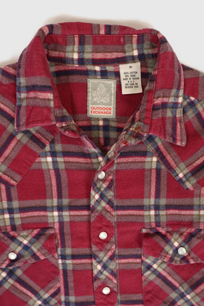Vintage Flannel Snap Button Shirt