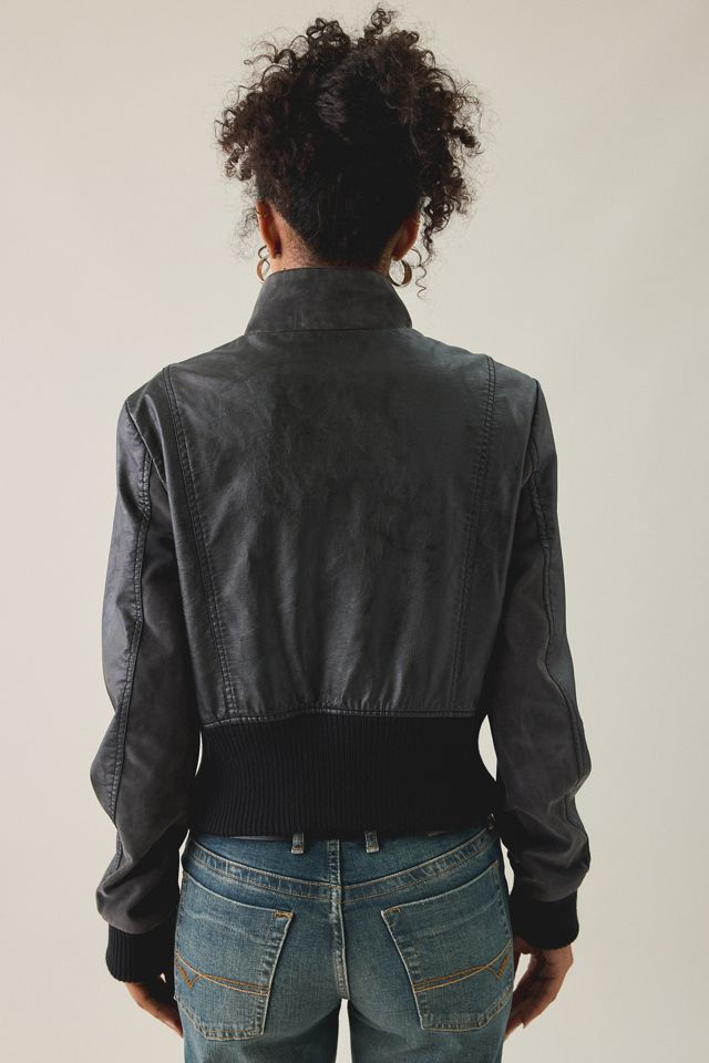 BDG Murphy Asymmetric Faux Leather Moto Jacket #1