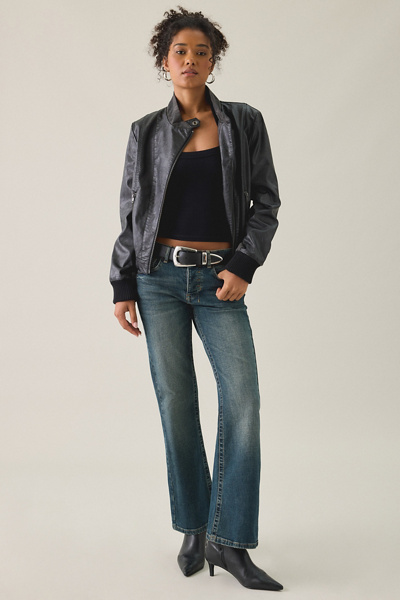 BDG Murphy Asymmetric Faux Leather Moto Jacket