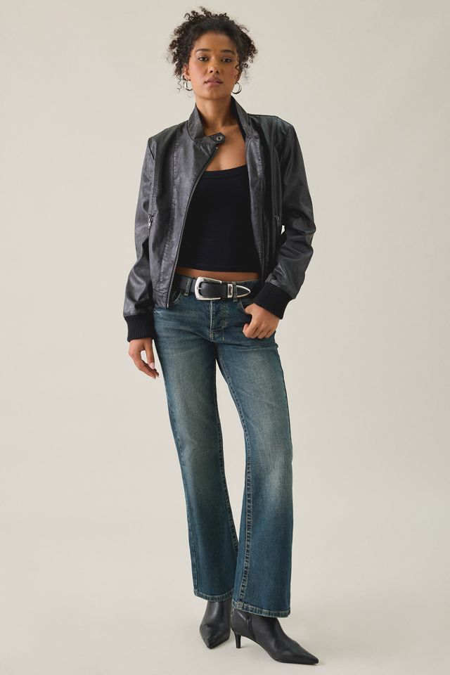 BDG Murphy Asymmetric Faux Leather Moto Jacket #4