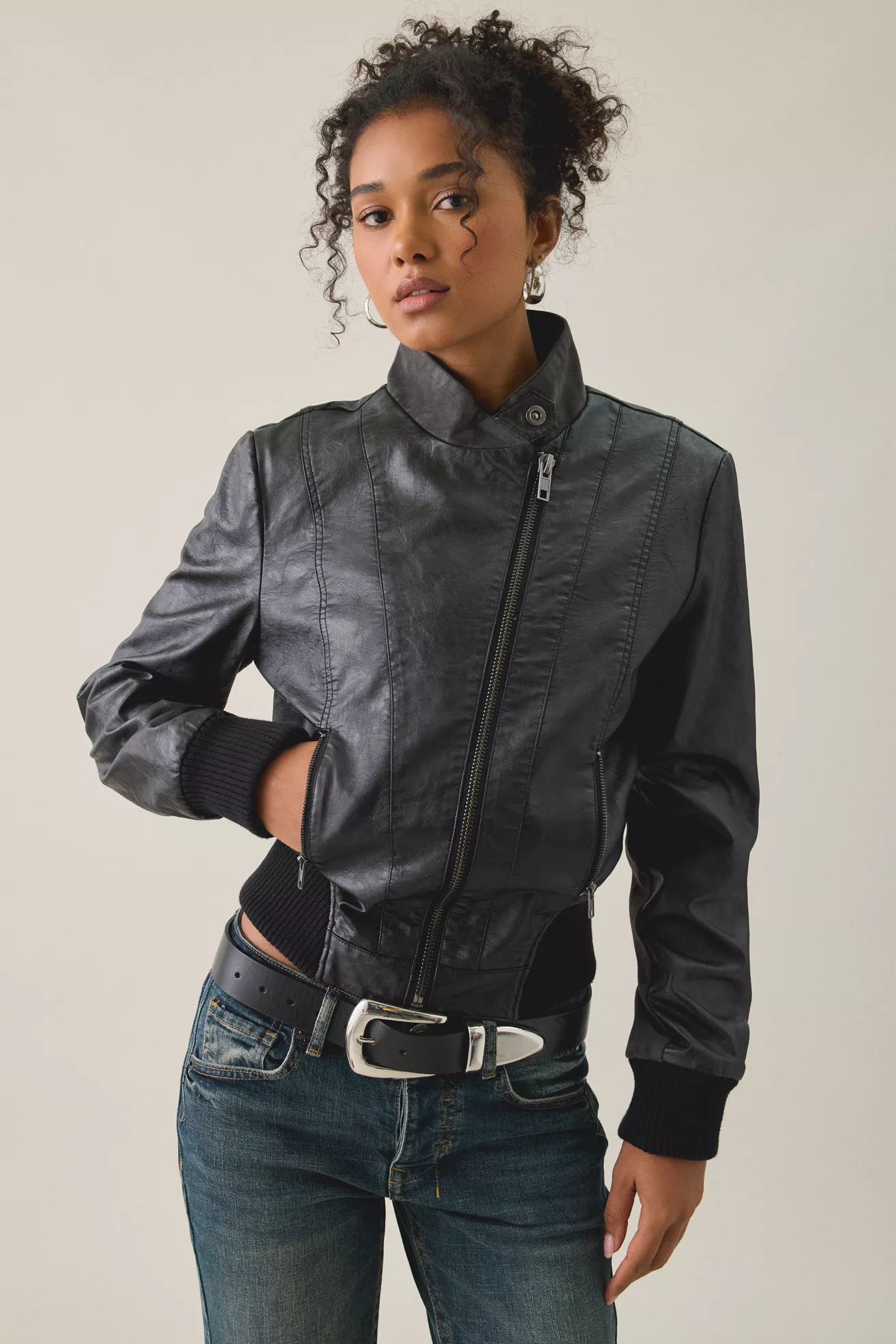 8. The Faux Leather Moto