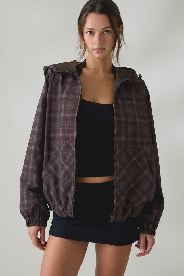 iets frans… Carter Check Full-Zip Waterproof Windbreaker Jacket #4