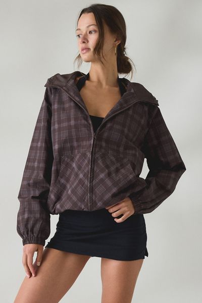 iets frans… Carter Check Full-Zip Waterproof Windbreaker Jacket