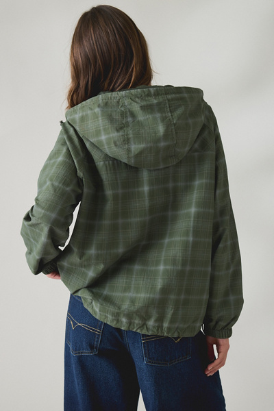 iets frans… Carter Check Full-Zip Waterproof Windbreaker Jacket