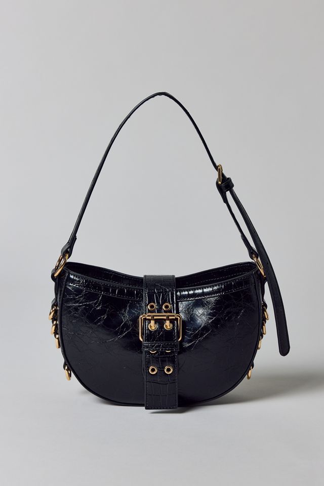 BDG Mira Belted Faux Leather Crescent Bag #1