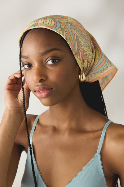 Floral Swirl Satin Scarf | Urban Outfitters Canada
