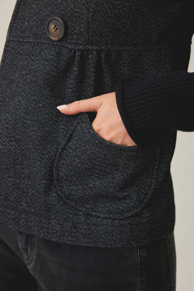 Kimchi Blue Annabel Babydoll Knit Sleeve Peacoat #2