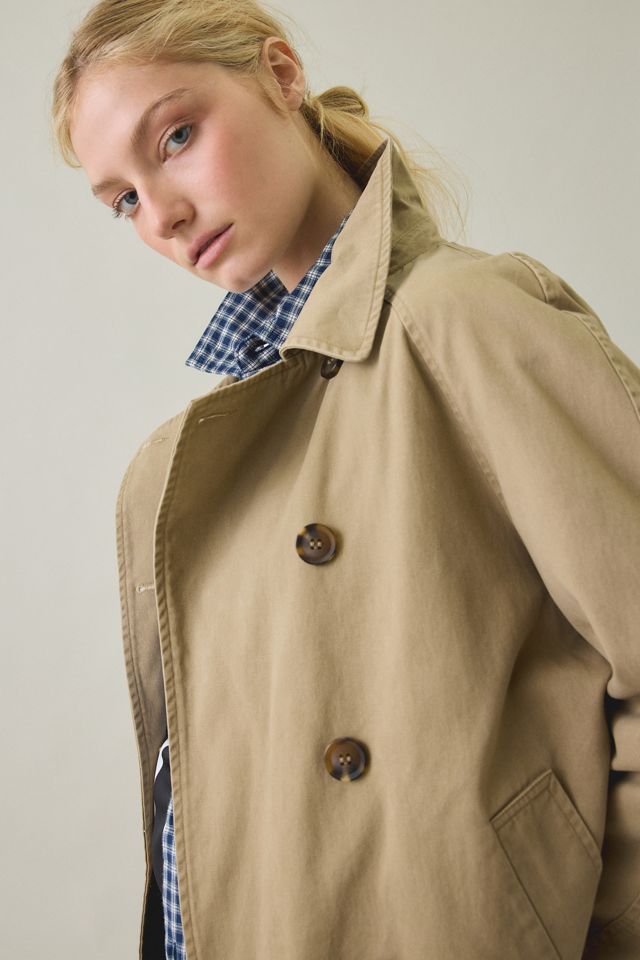 BDG Scout Cotton Double Breasted Cropped Trench Coat #2