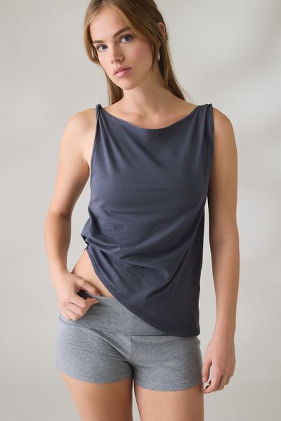Out From Under Stormy Asymmetric Twisted Boatneck Tank Top