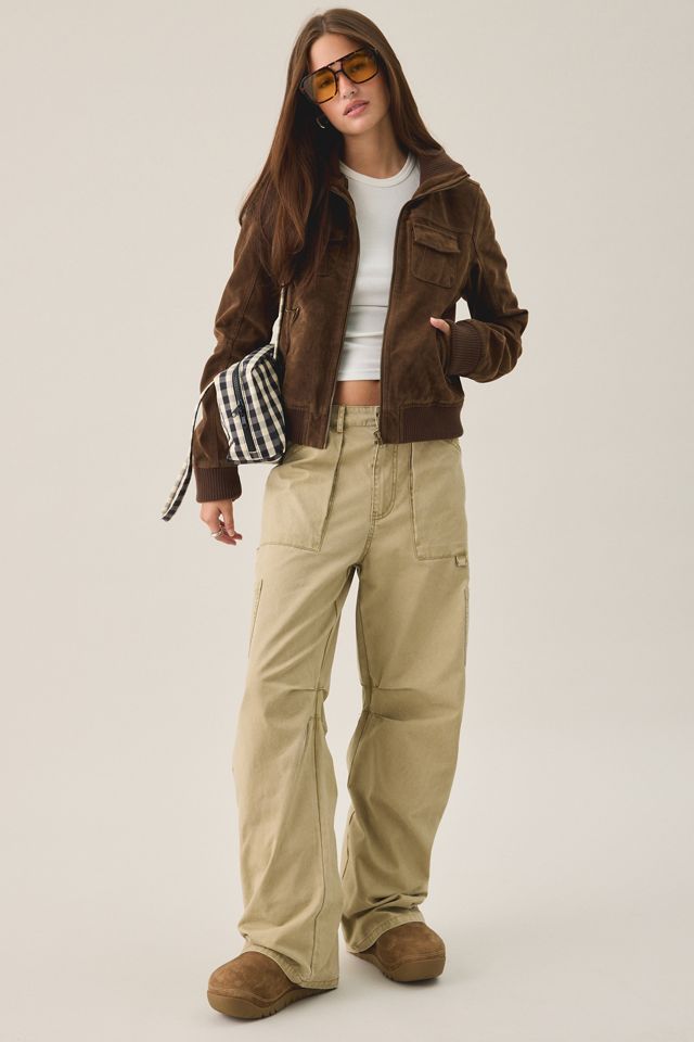 BDG Romy Faux Suede Bomber Jacket #3