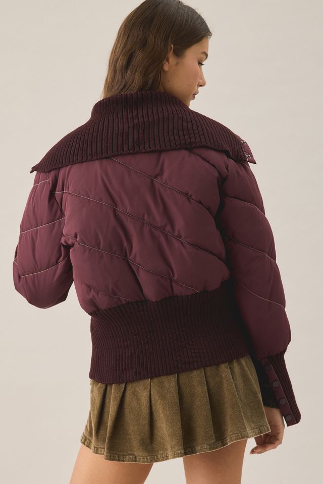 Kimchi Blue Reese Ribbed Trim Funnel Neck Puffer Jacket #3