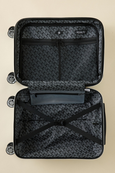 FŪL Peanuts Snoopy & Woodstock Hard Shell Rolling Luggage