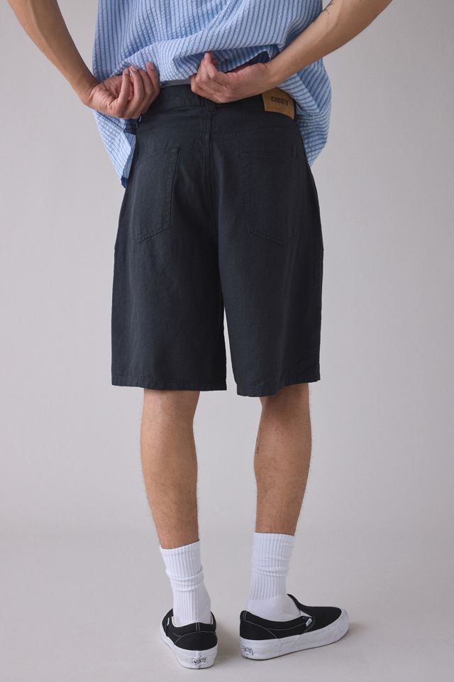 OBEY Devin Baggy Linen Shorts #1