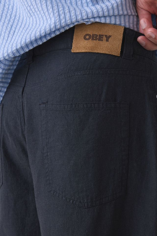 OBEY Devin Baggy Linen Shorts #2