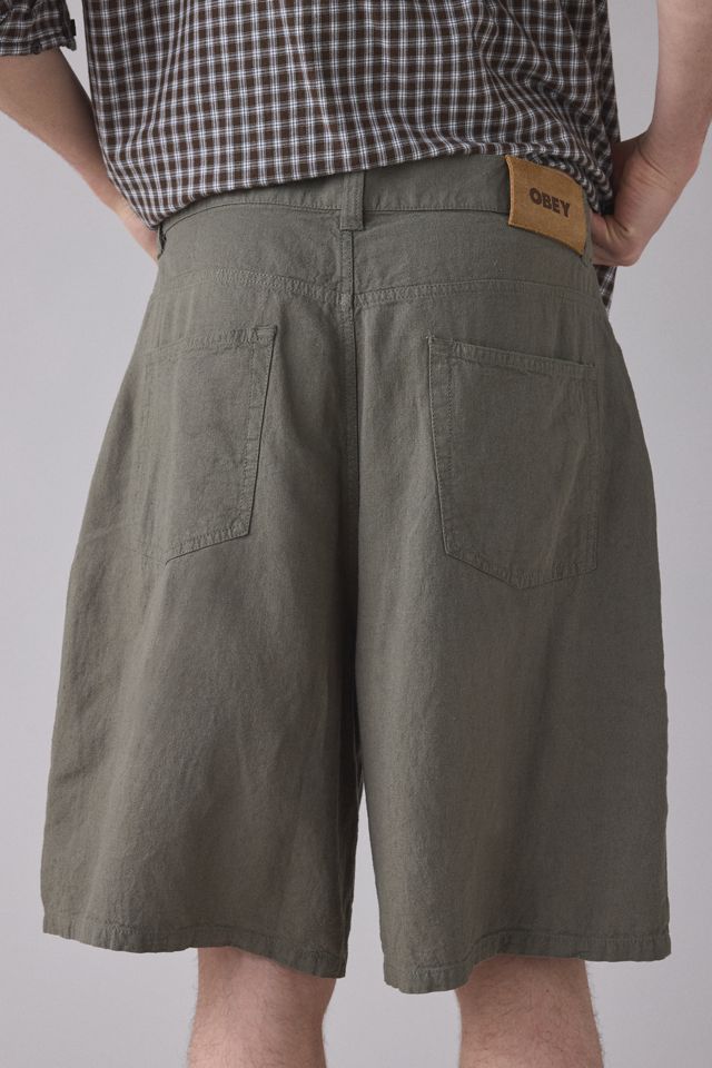 Short baggy en lin Devin OBEY #1