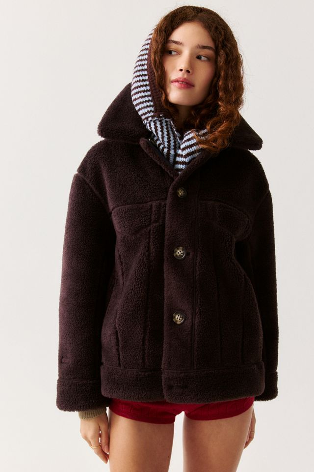 UGG Frankie Reversible Fleece + Faux Suede Trucker Jacket #1