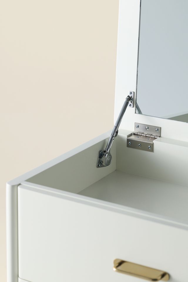 Doe Tall 4-Drawer Flip-Top Mirror Dresser #3