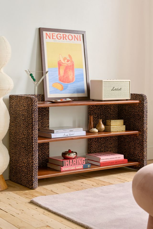 Jane Velvet Upholstered Media Storage Console #1