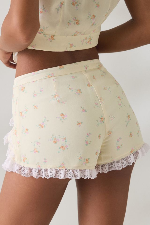Short micro Adna avec bordure en dentelle LoveShackFancy #2