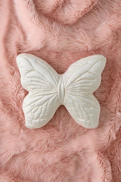 Mari Floppy Butterfly Shaped Satin Throw Pillow