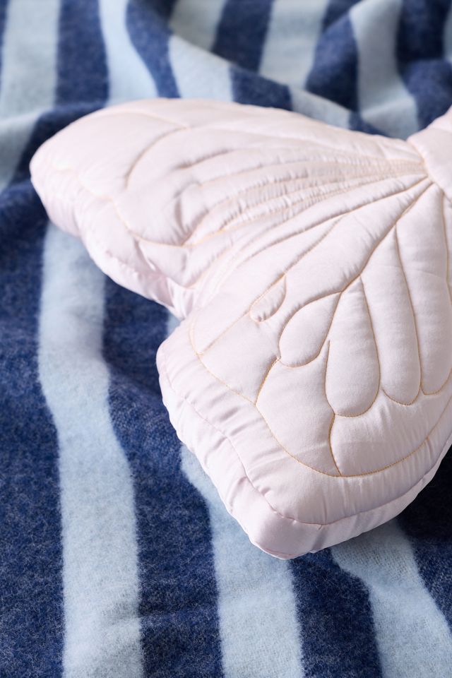 Mari Floppy Butterfly Shaped Satin Throw Pillow #1