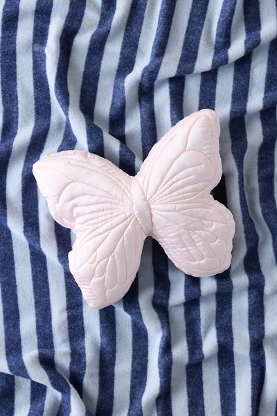 Mari Floppy Butterfly Shaped Satin Throw Pillow