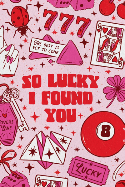 Boss Dotty Lucky Charm Love Card