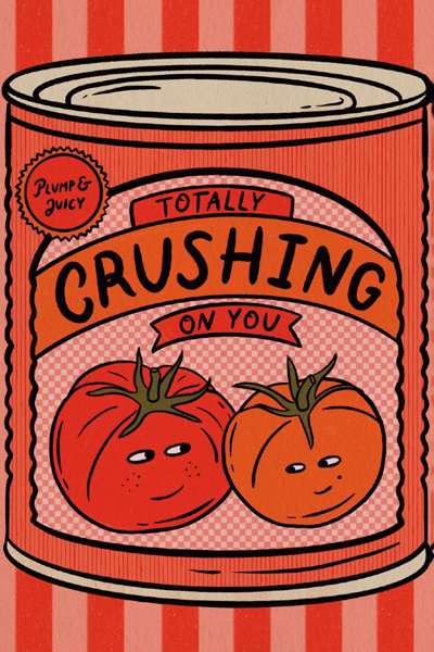 Boss Dotty Crushed Tomato Love Card