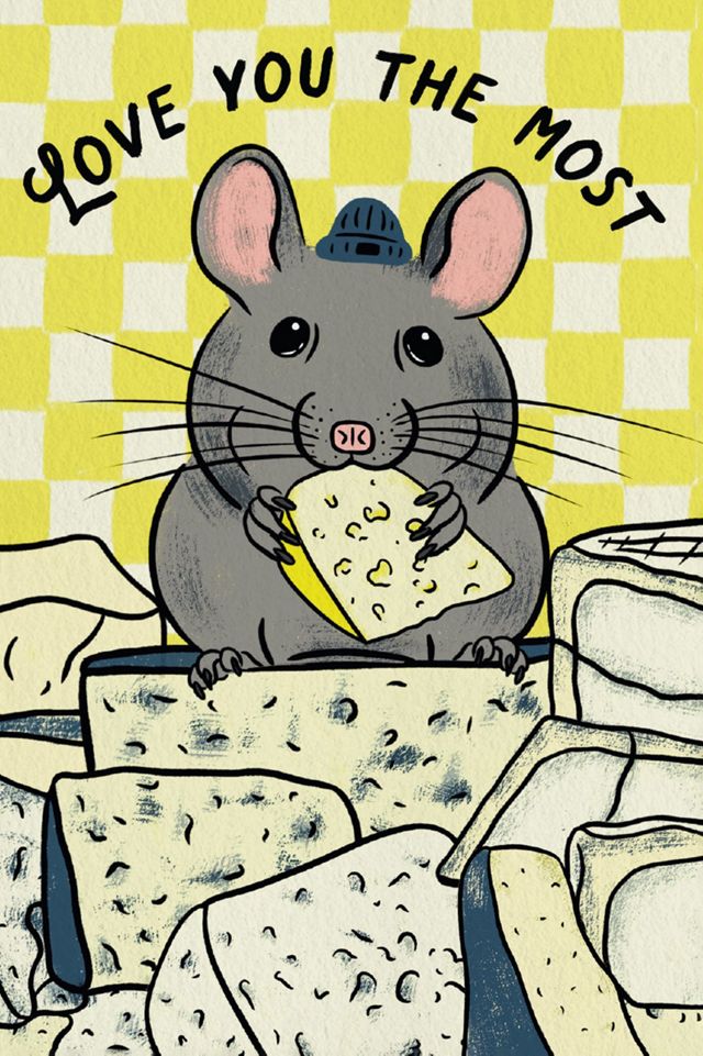 Boss Dotty Cheese Mouse Love Card #1
