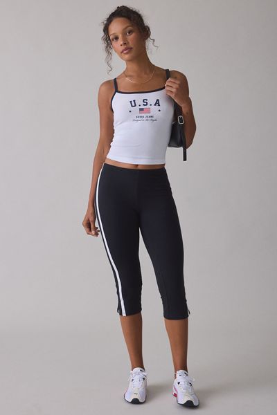 GUESS JEANS Flag Graphic Crop Tank Top