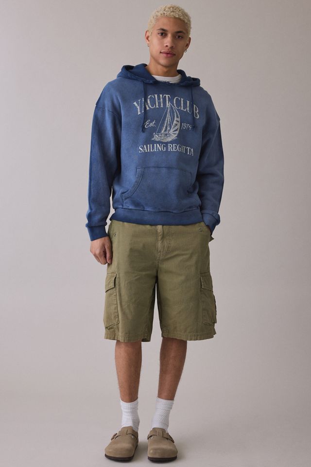 Standard Cloth Graphic Print Notch Neck Hoodie Sweatshirt #3
