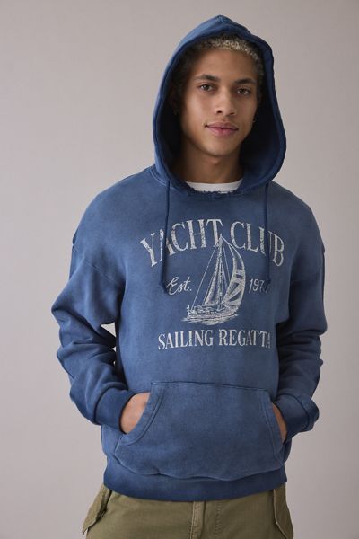 Standard Cloth Graphic Print Notch Neck Hoodie Sweatshirt
