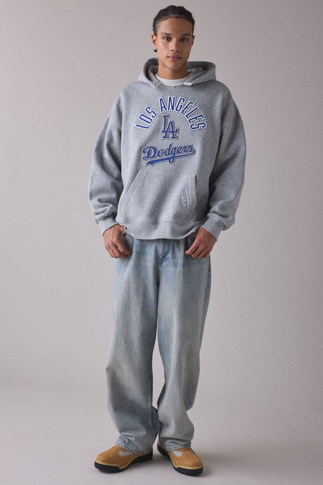 Pro Standard UO Exclusive MLB Team Logo Notched Collar Hoodie Sweatshirt #3