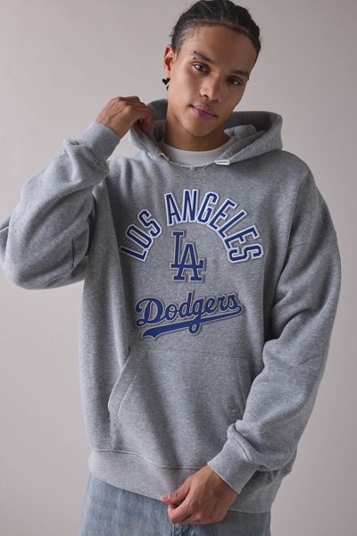 Pro Standard UO Exclusive MLB Team Logo Notched Collar Hoodie Sweatshirt