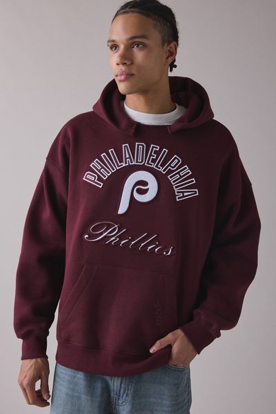 Pro Standard UO Exclusive MLB Team Logo Notched Collar Hoodie Sweatshirt