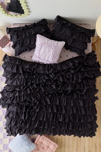 Waterfall Ruffle Cotton Voile Duvet Cover