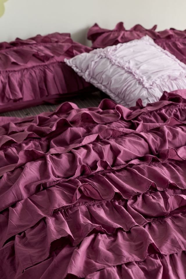 Housse de couette en voile de coton à volants en cascade #2