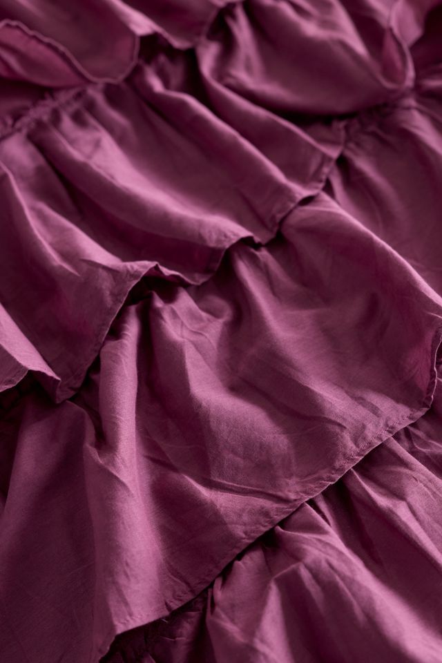 Housse de couette en voile de coton à volants en cascade #3