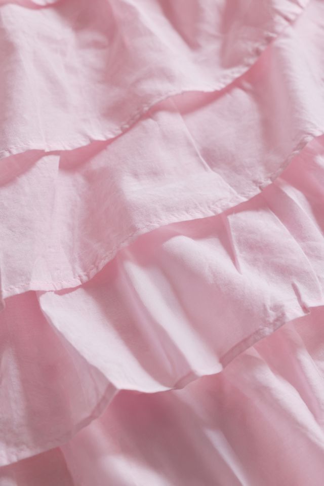 Waterfall Ruffle Cotton Voile Duvet Cover #3