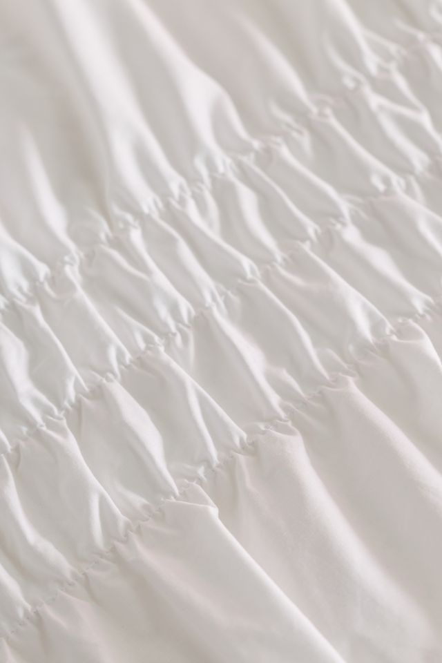 Prairie Ruched Cotton Percale Duvet Cover #3