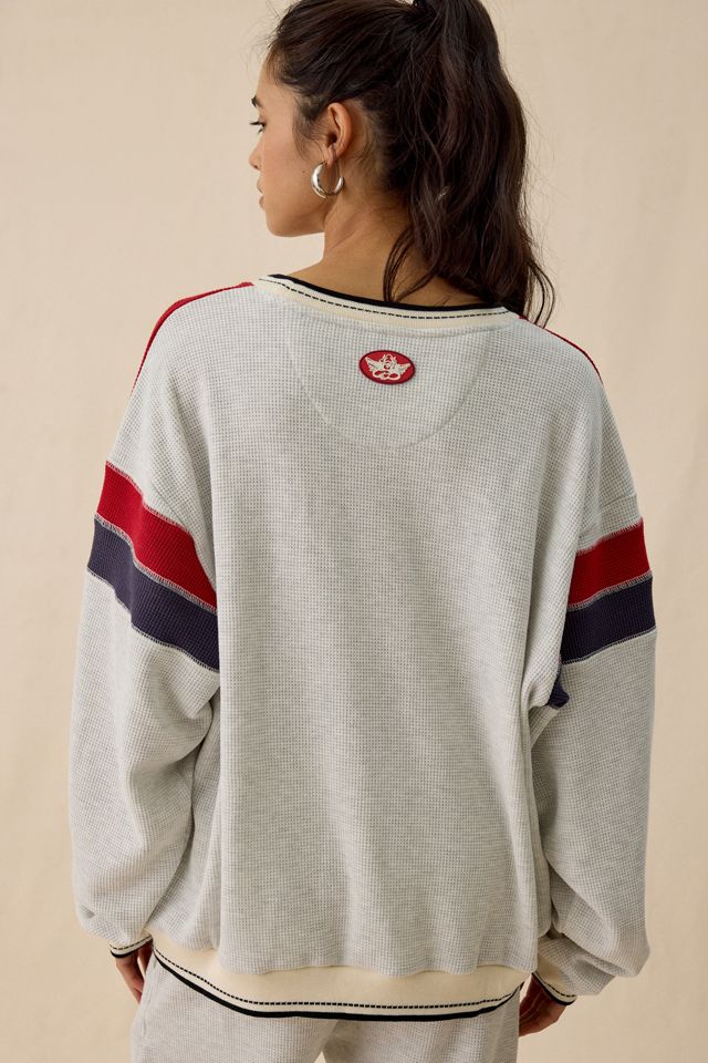 Boys Lie Champs Colorblock Thermal Crewneck Pullover #1