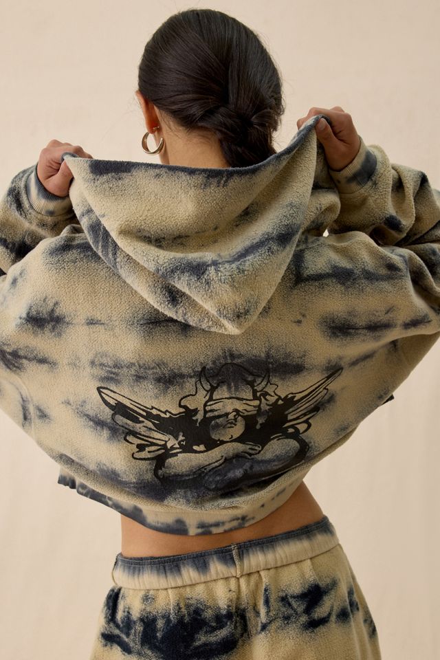 Boys Lie Cowboys Lie Tie-Dye Brushed Zip-Up Hoodie Sweatshirt #1