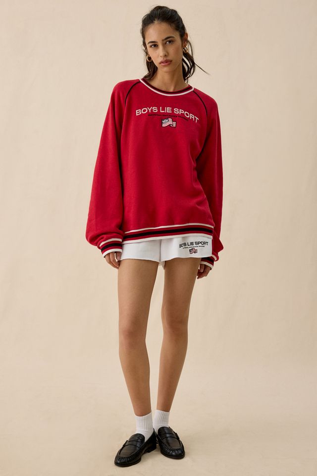 Boys Lie Kara Good Sport Embroidered Graphic Crewneck Pullover #3