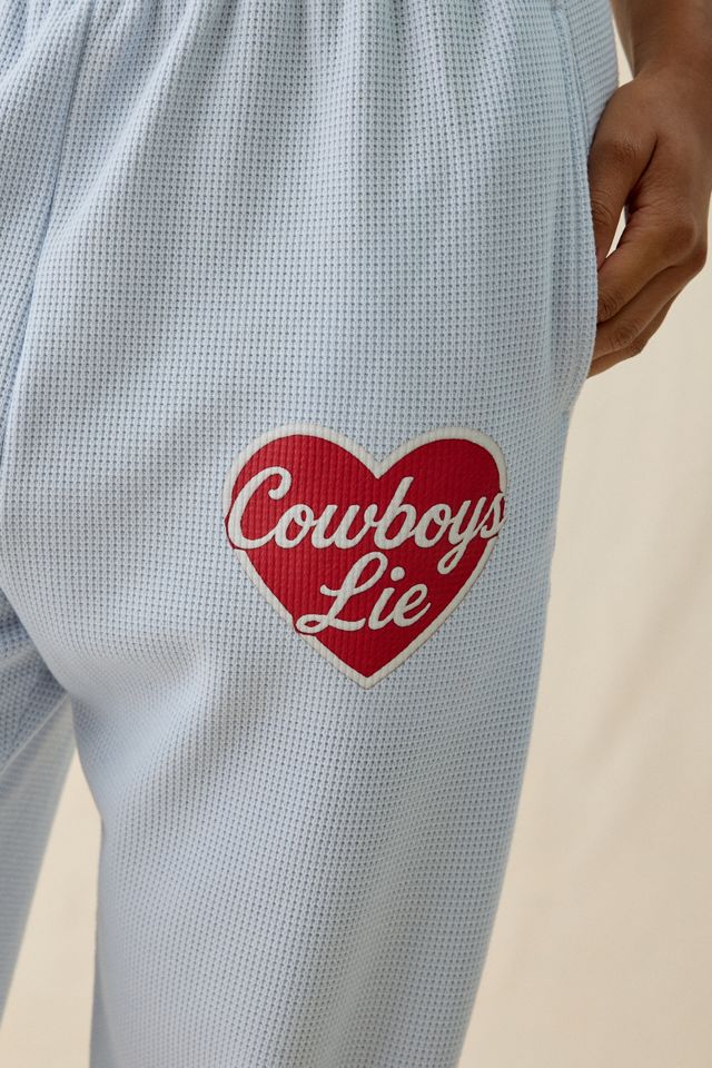 Boys Lie Kimmy Cowboys Lie Graphic Thermal Jogger Sweatpants #5