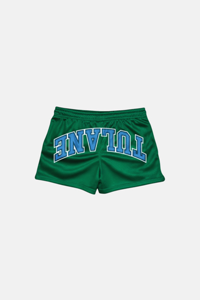 Upside Tulane Green Wave Mesh Shorts