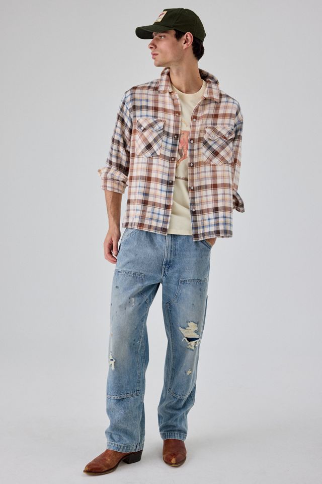 Levi’s® Washed Plaid Boxy Fit Western Snap Front Long Sleeve Shirt #4