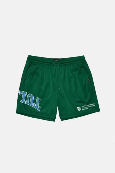 Upside Tulane Green Wave Mesh Shorts