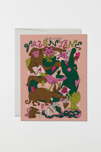 Red Cap Valentine Buddies Greeting Card